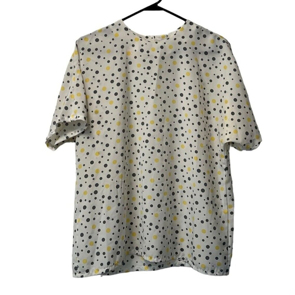 Pendleton Country Sophisticates‎ Polka Dot Short Sleeve Blouse Size 16 Classic